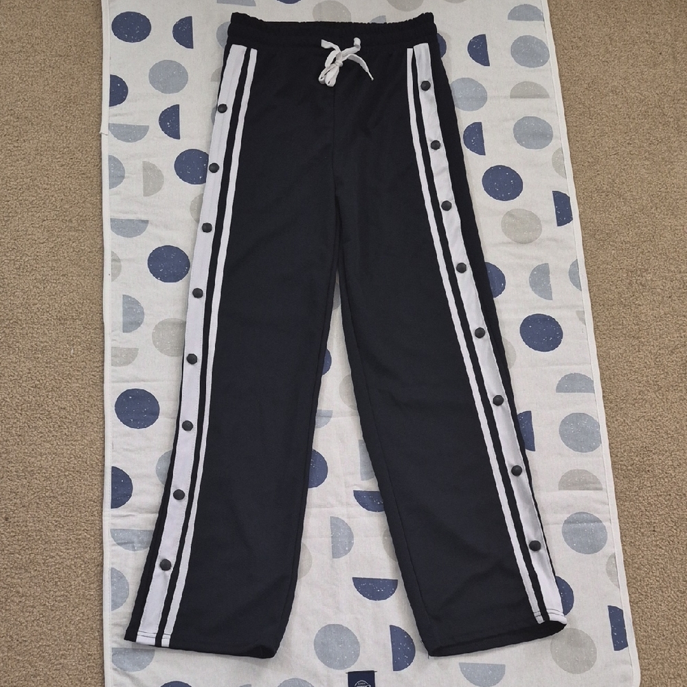 Women's Navy and White Track Pants Size S